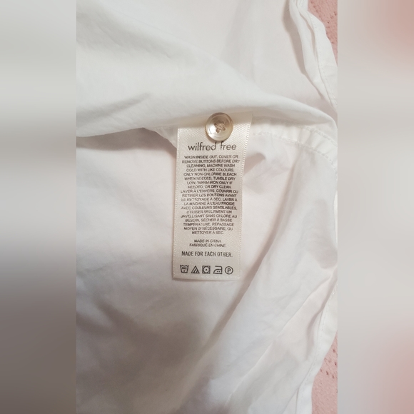 Aritzia Wilfred Free Relaxed Poplin Shirt Sz M - Picture 9 of 9